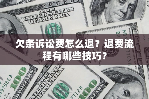 北京欠条诉讼费怎么退？退费流程有哪些技巧？