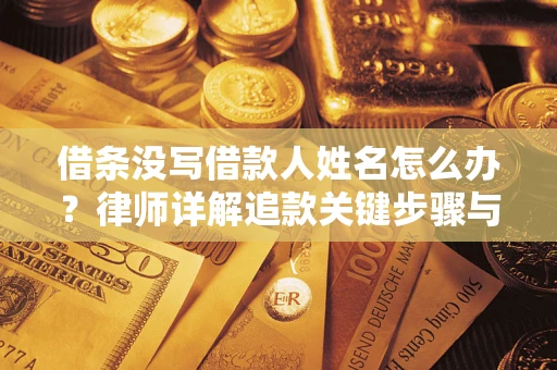 北京借条没写借款人姓名怎么办？律师详解追款关键步骤与证据链构建