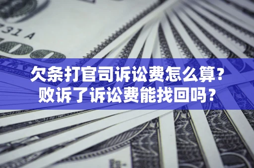 北京欠条打官司诉讼费怎么算？败诉了诉讼费能找回吗？